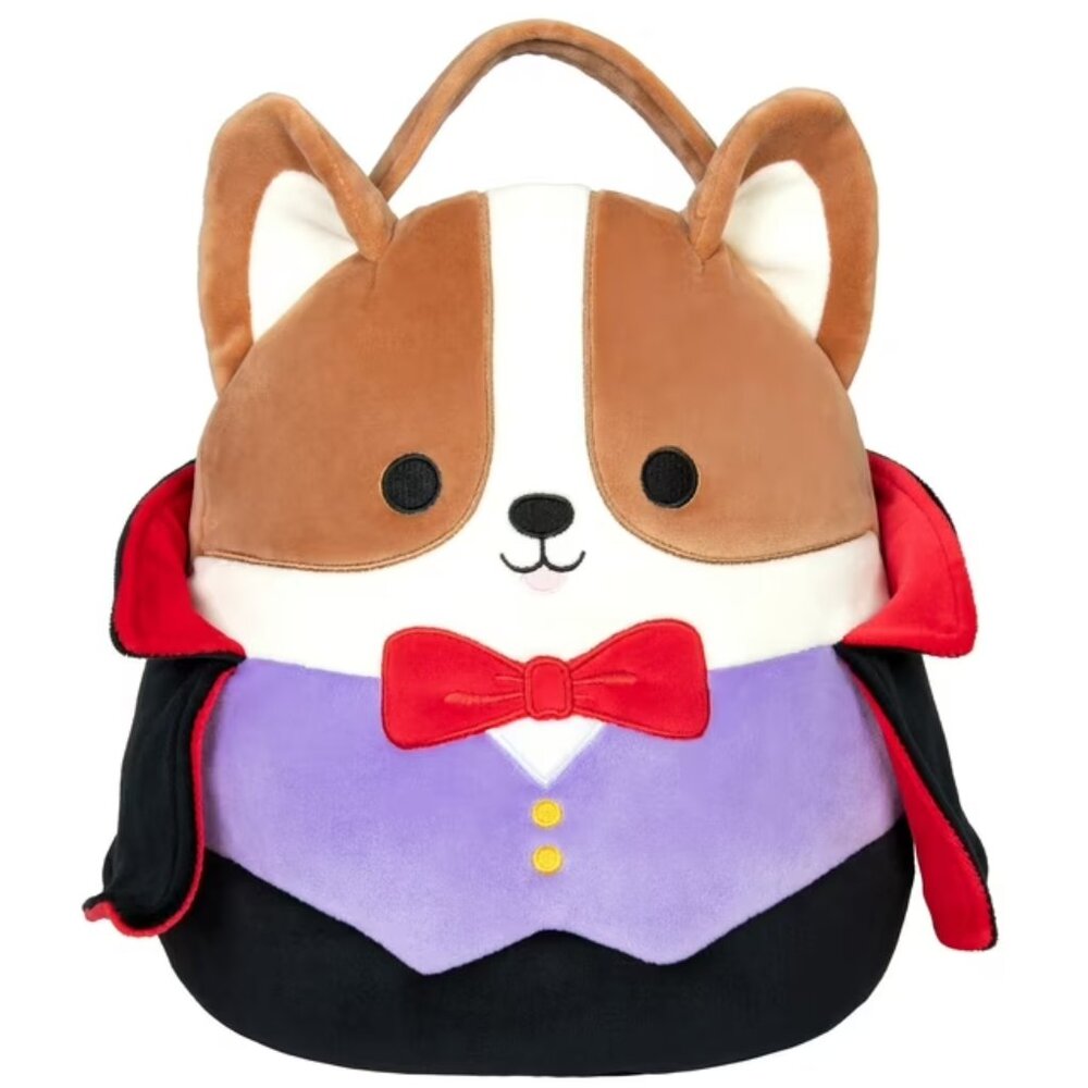 Squishmallows Original Reginald Vampire Corgi Treat Pail - NWT